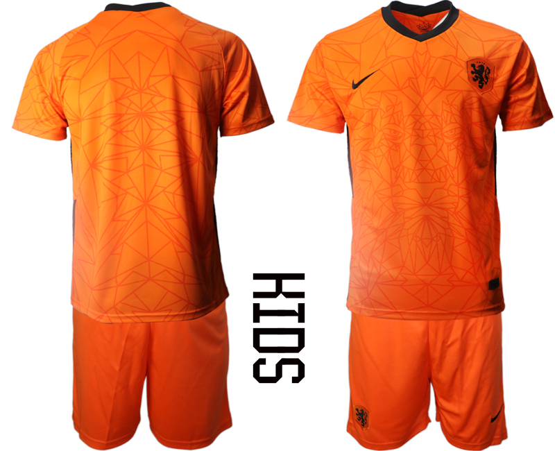 Cheap 2021 European Cup Netherlands home Youth blank soccer jerseys